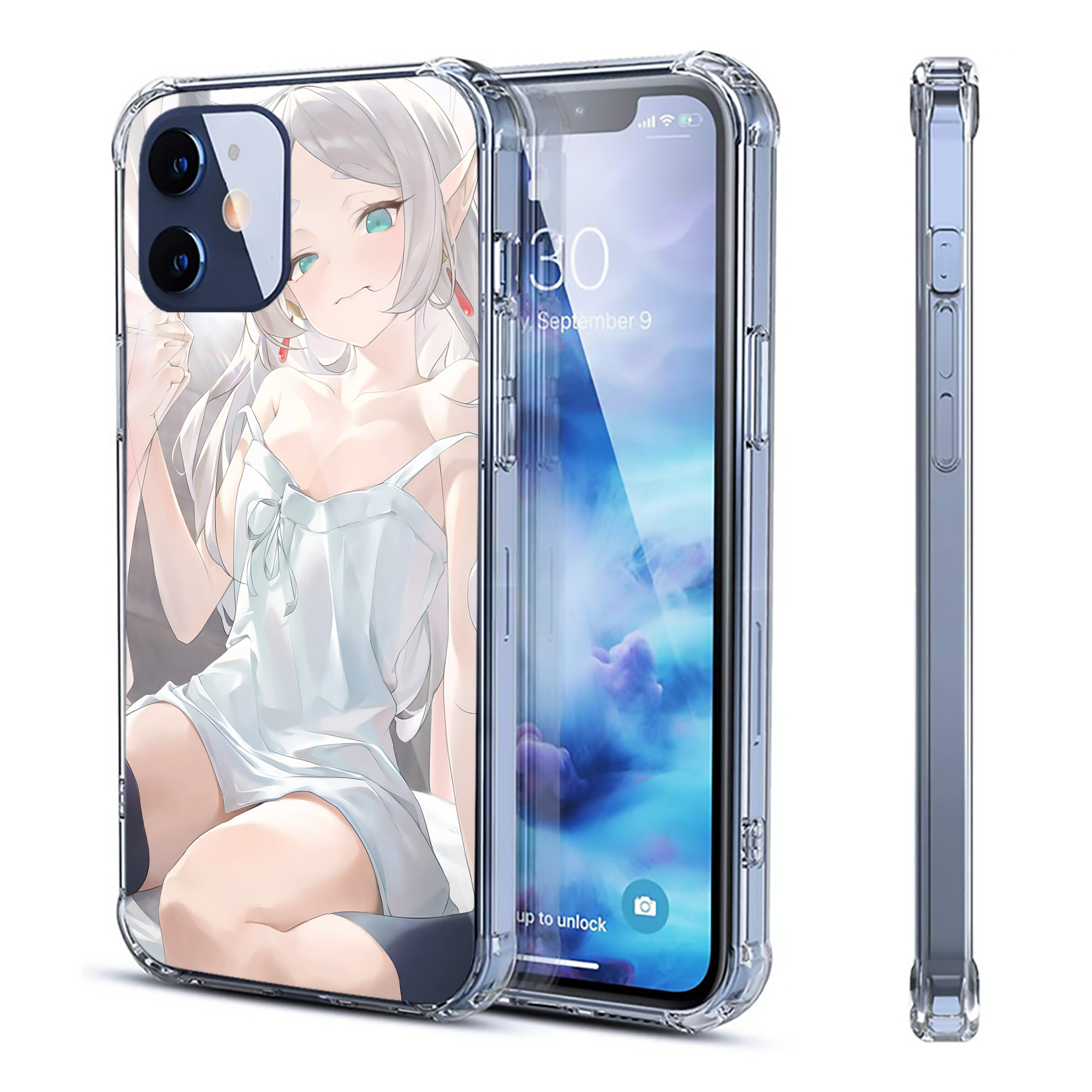 （画像用） 葬送のフリーレン Frieren 【iPhone 12シリーズ対応】透明スマホケース（クリアソフトケース）